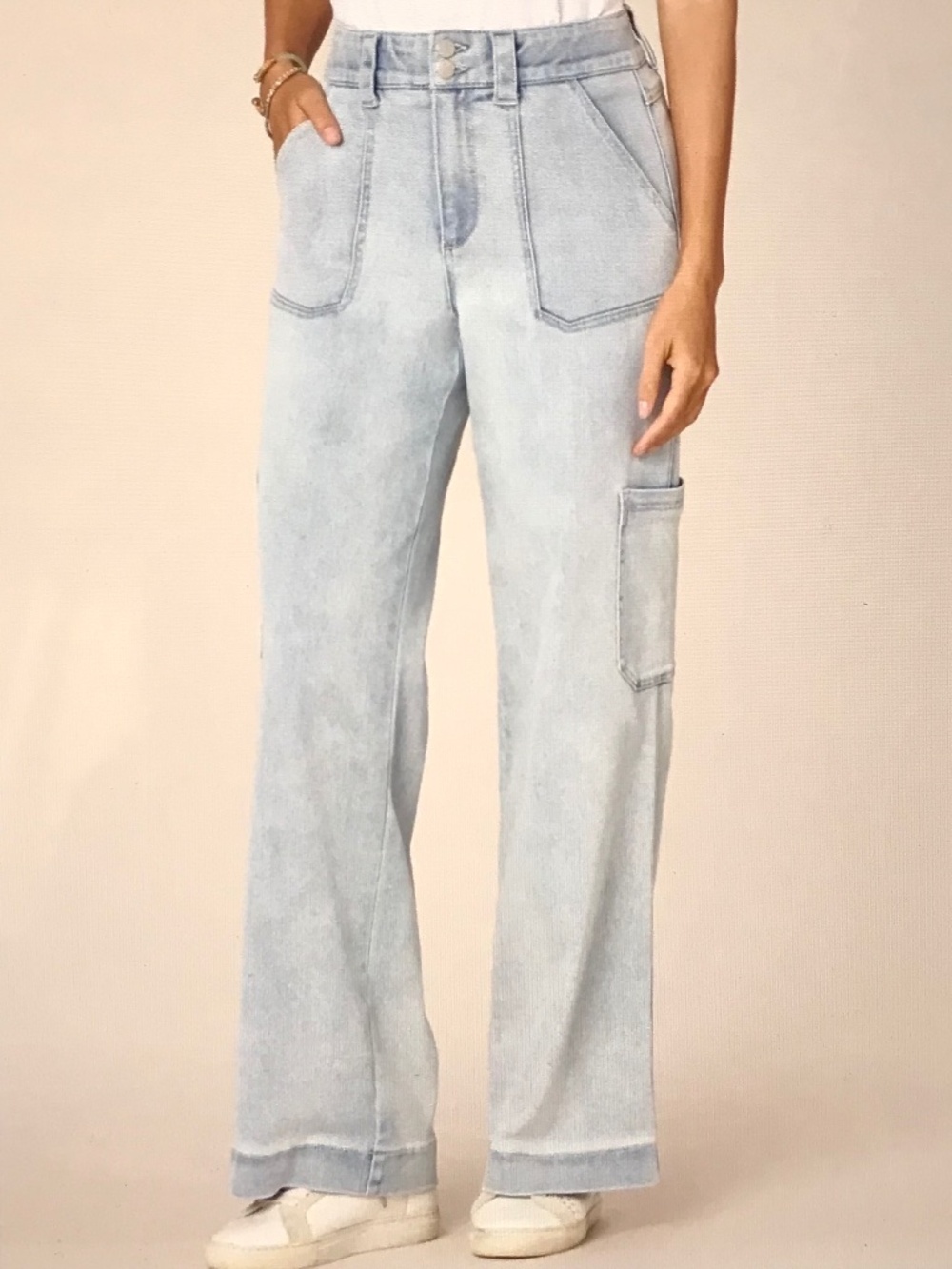 DEMOCRACY Wide Leg Jeans “Ab” Technology Cargo Women’s Plus Size 16 NWT